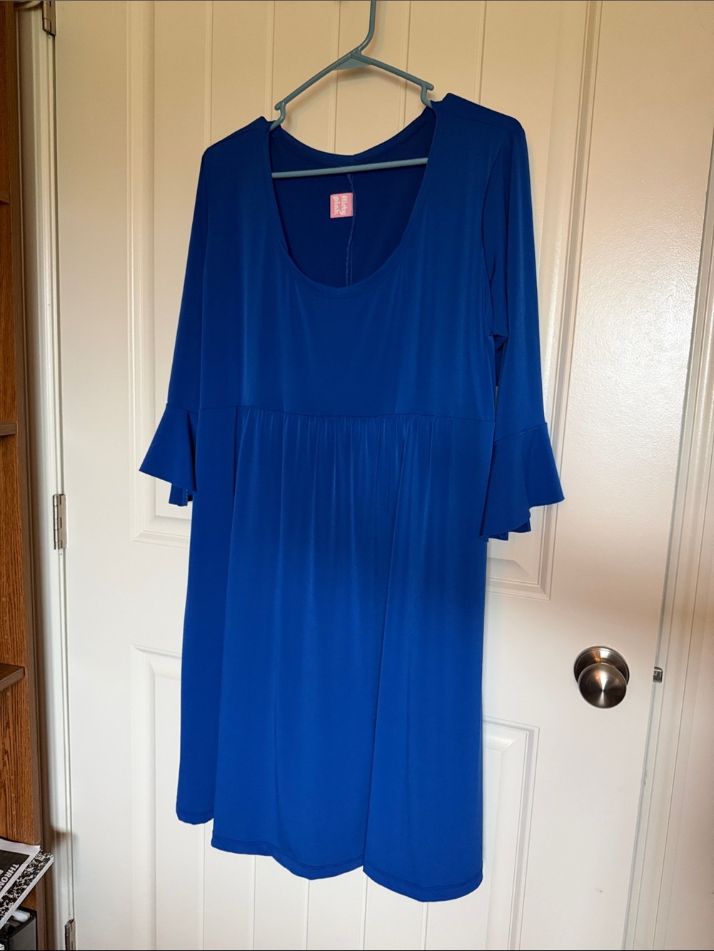 Flirty Pink Blue 2X Dress